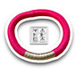 Bracciale Bangle Classic - Rosa Fuxia Argento Silver