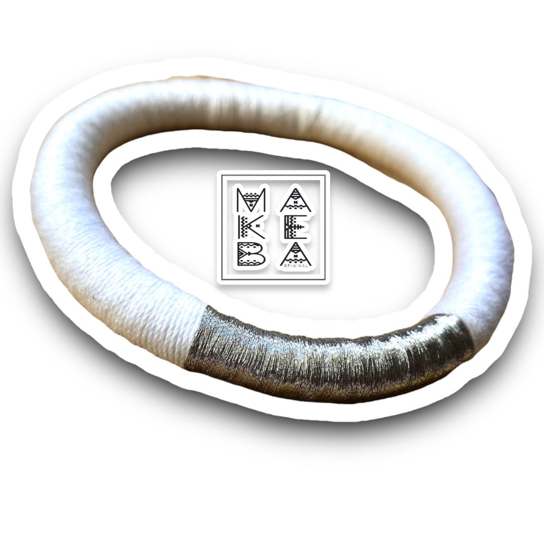 Bracciale Bangle Classic - Bianco Argento Silver