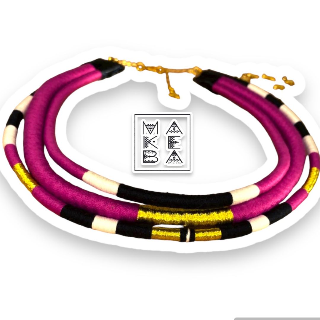 Girocollo Tri - Cairo - Magenta Rosa Gold