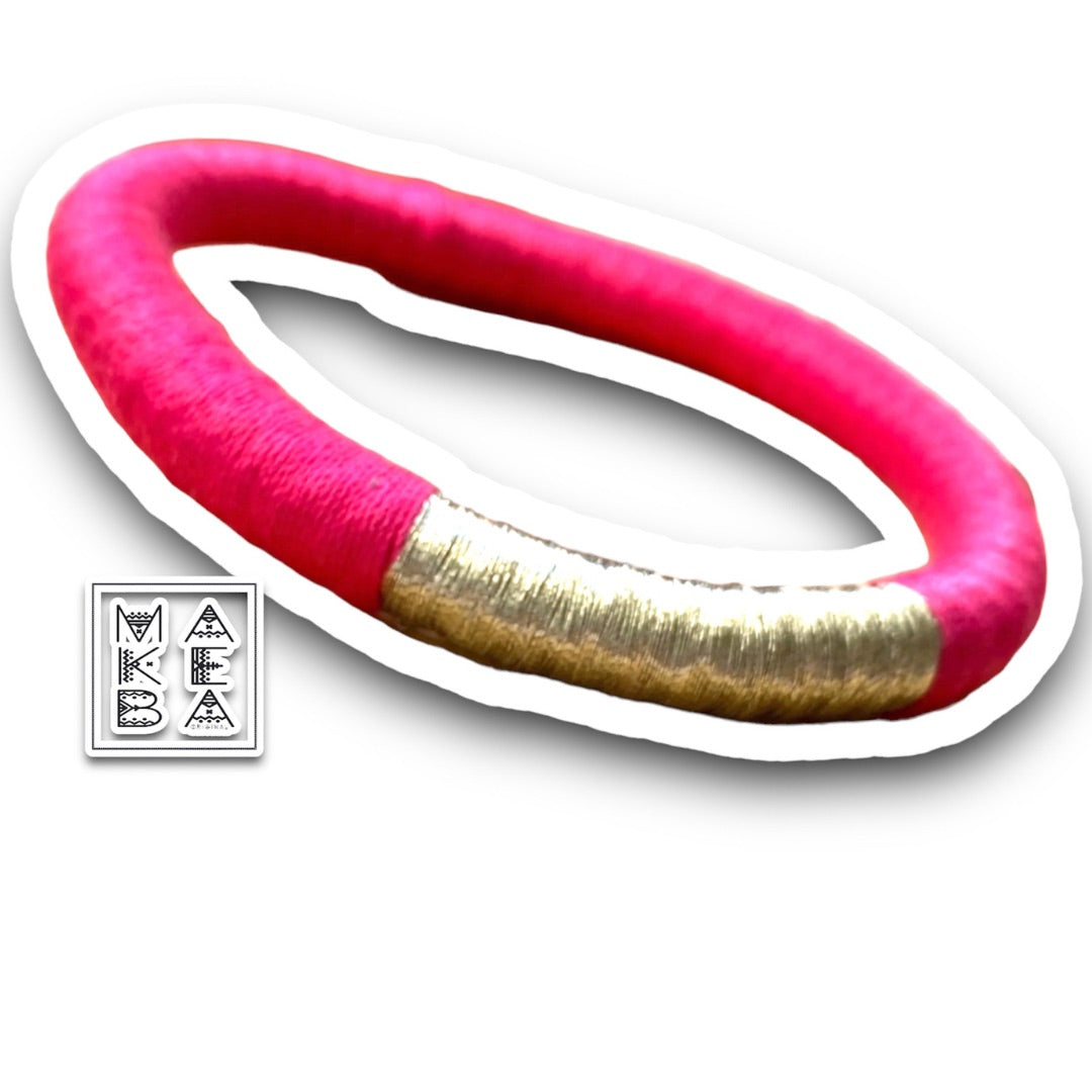 Bracciale Bangle Classic - Rosa Fuxia Argento Silver