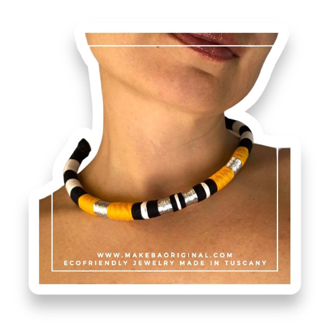 Collana Singola - Cleopatra - Giallo Argento/Silver