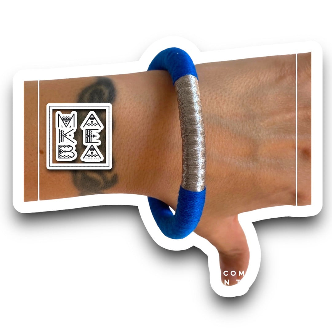 Bracciale Bangle Classic - Blu elettrico Argento Silver