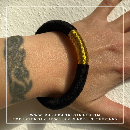 Bracciale Bangle Classic - Nero Oro Gold