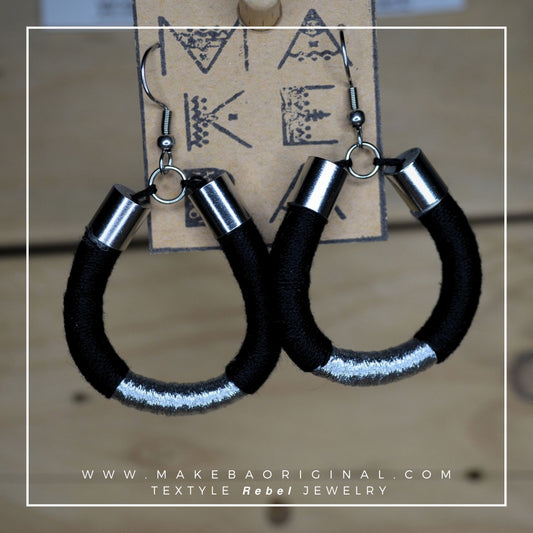 Orecchini Classic Drop - Nero Silver