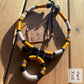 COLLANA ANTHEA  - NERO BIANCO ZAFFERANO