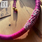 Collana singola - Habibi - Magenta rosa oro gold