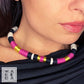 Collana Singola - Cleopatra - Magenta rosa Oro/Gold