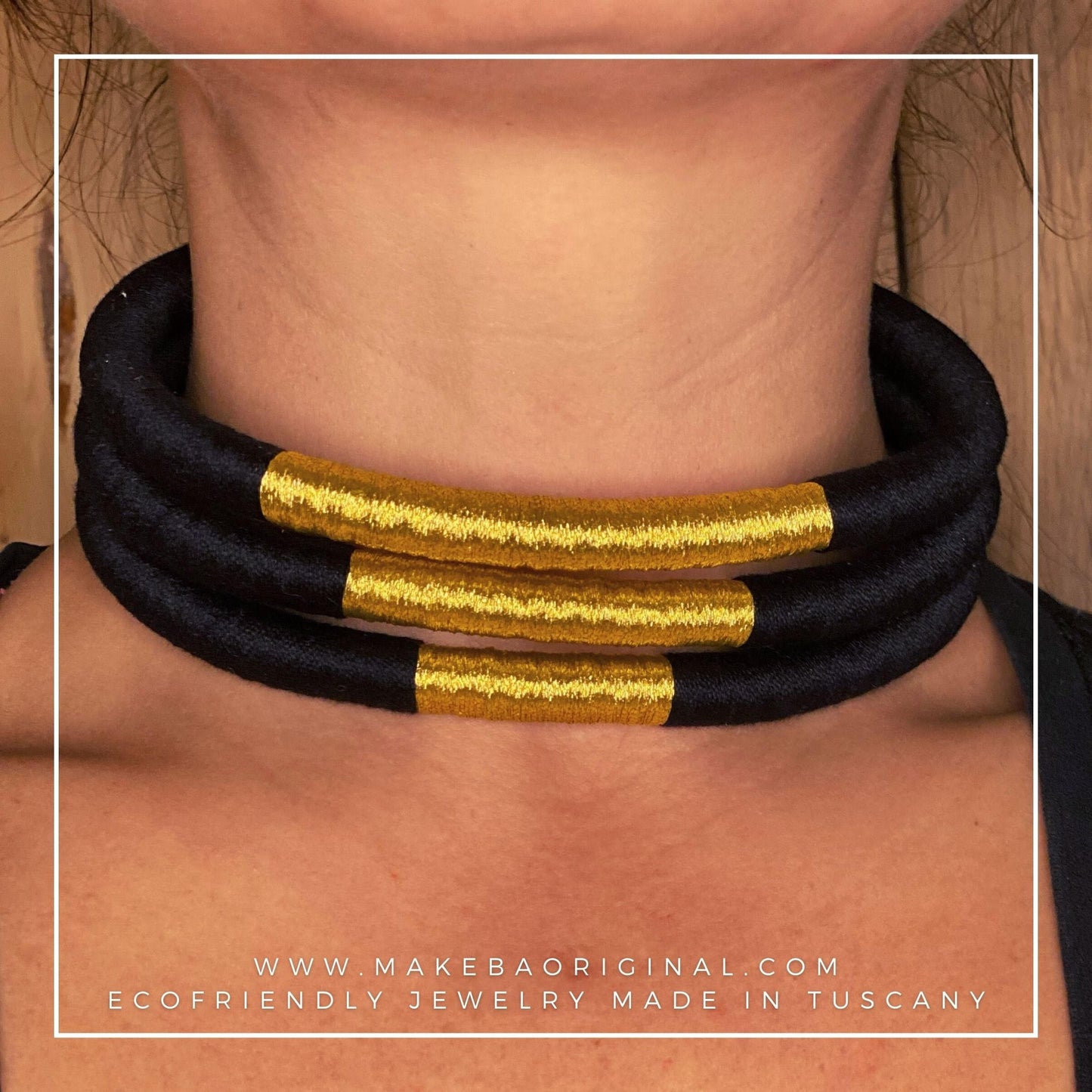 Collarino Iconic - Cleopatra - Nero Oro Gold