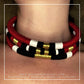 Collarino Iconic - Cleopatra - Rosso Borgogna Oro Gold