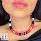 Collana singola - Cleopatra - Fuxia rosa gold oro