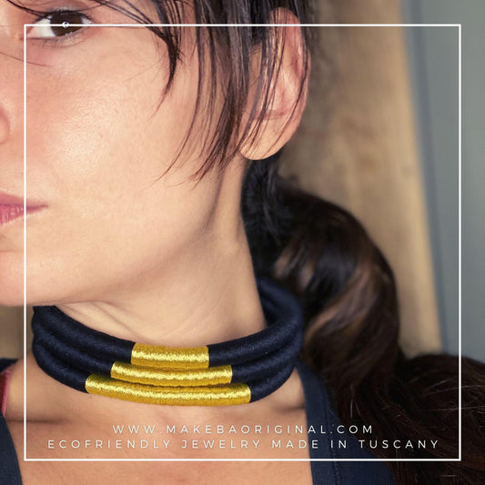 Collarino Iconic - Cleopatra - Nero Oro Gold