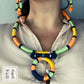 COLLANA ANTHEA  - ARANCIO BLU SALVIA ZAFFERANO