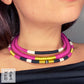 Girocollo Tri - Cairo - Magenta Rosa Gold