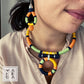 COLLANA ANTHEA  - ARANCIO BLU SALVIA ZAFFERANO