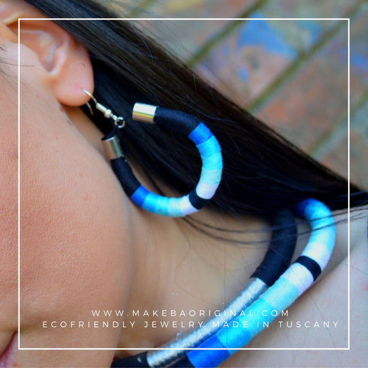Orecchini Drop Zoe - Blu elettrico Azzurro