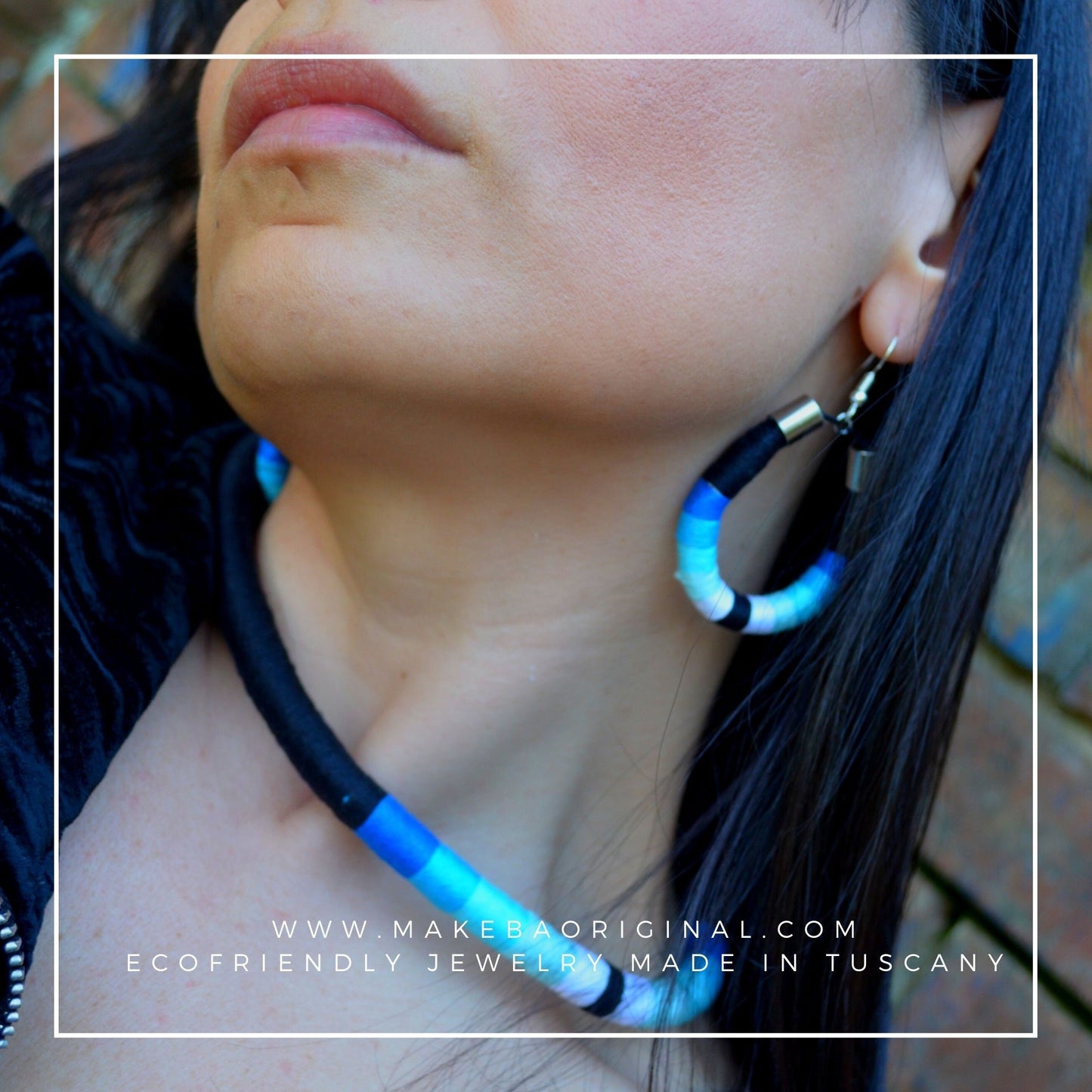 Collana Singola Zoe - Blu elettrico Azzurro