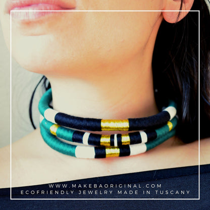 Collarino Iconic - Cleopatra - Verde Bosco Oro Gold