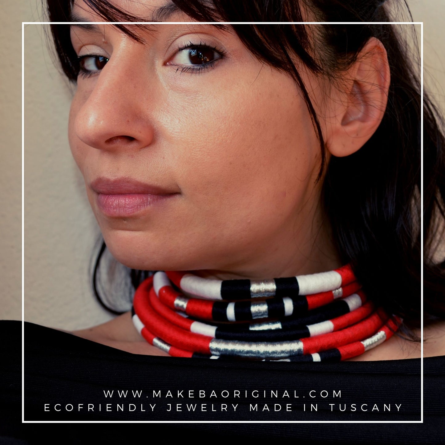 Collarino Iconic - Cleopatra - Rosso Argento Silver