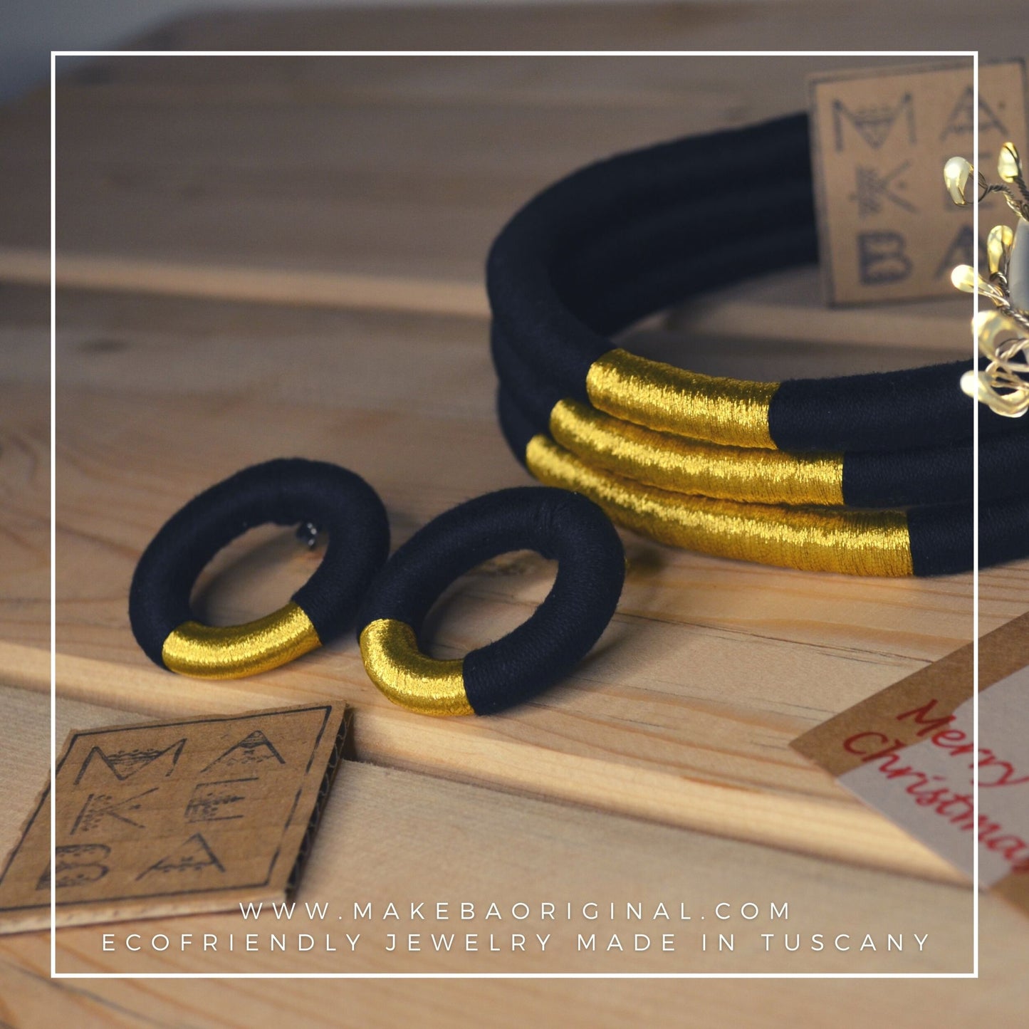 Orecchini Maxi - Nero oro gold