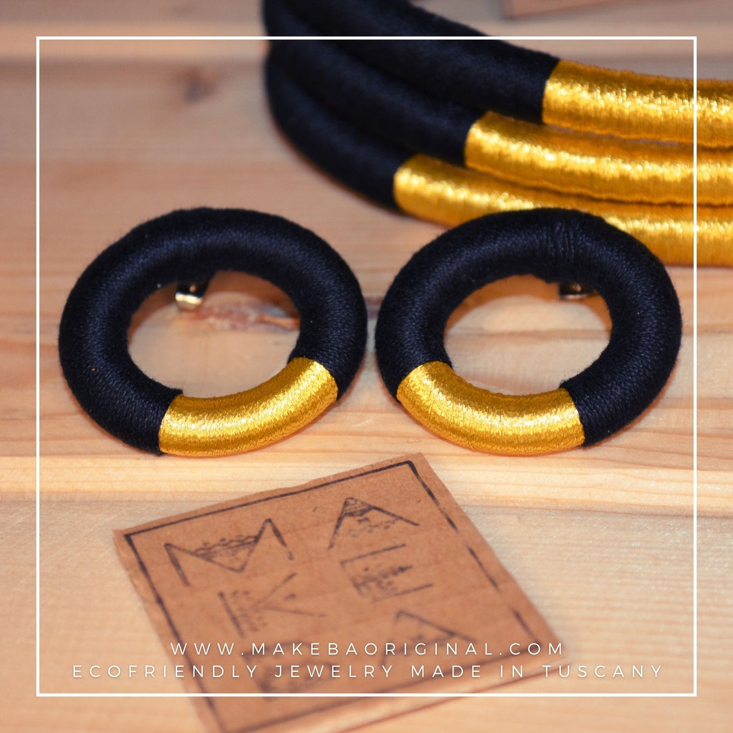 Orecchini Maxi - Nero oro gold