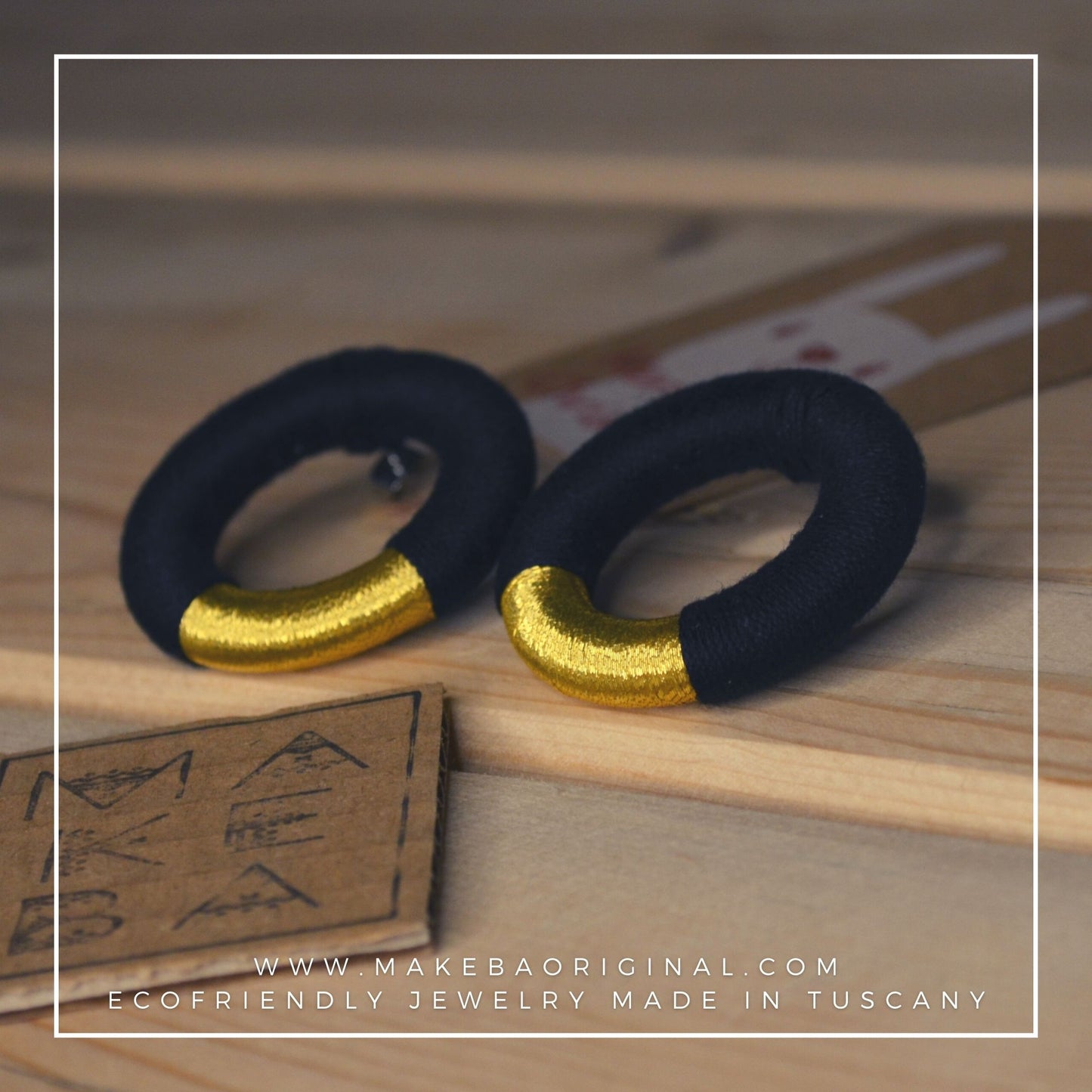 Orecchini Maxi - Nero oro gold