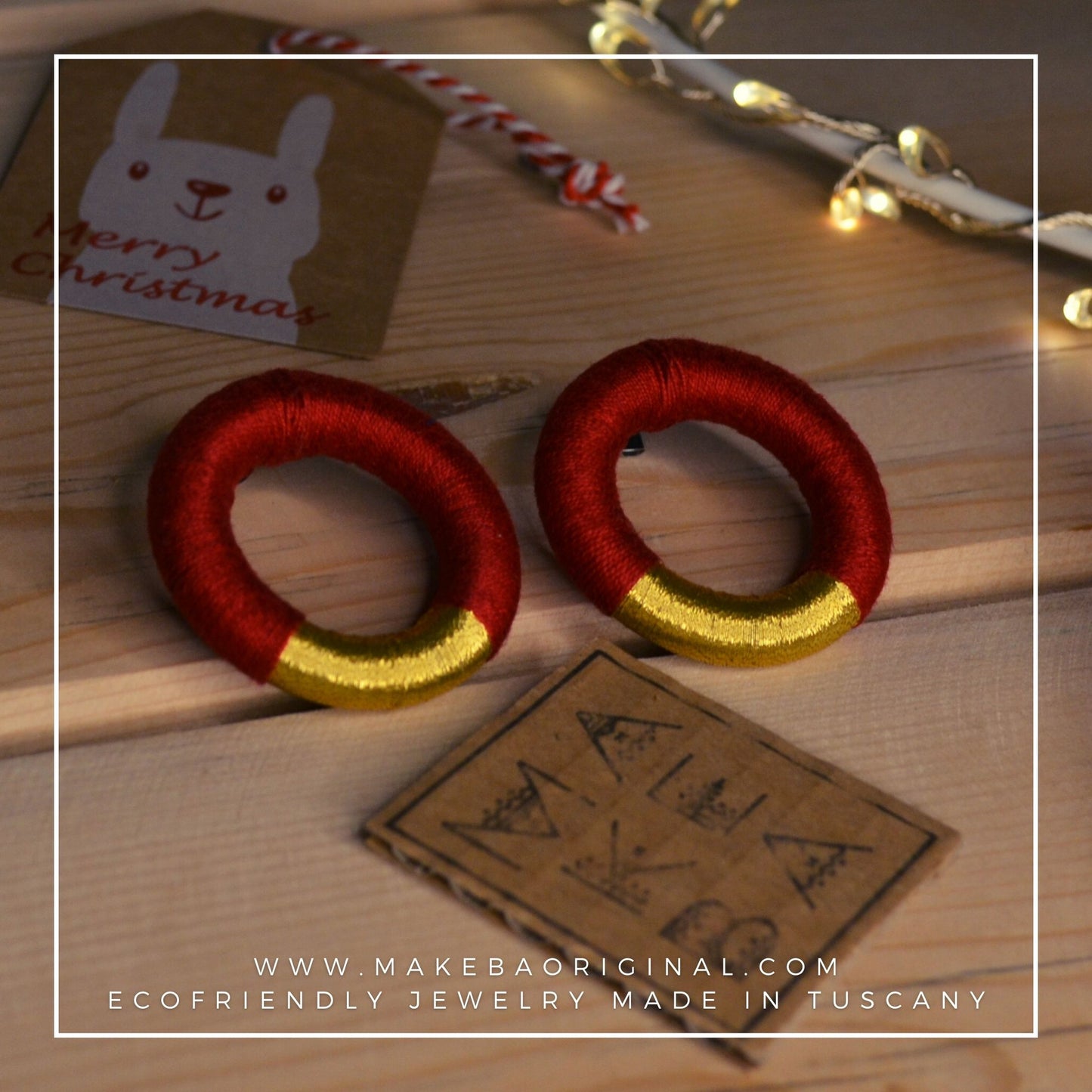 Orecchini Maxi - Borgogna oro gold