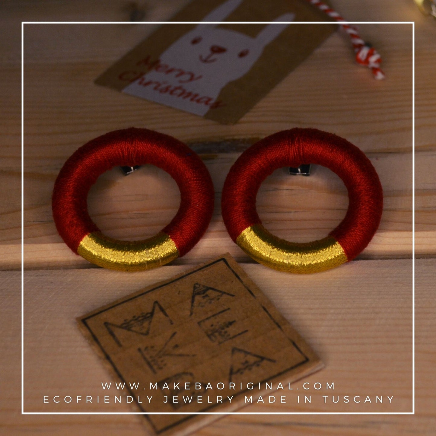 Orecchini Maxi - Borgogna oro gold