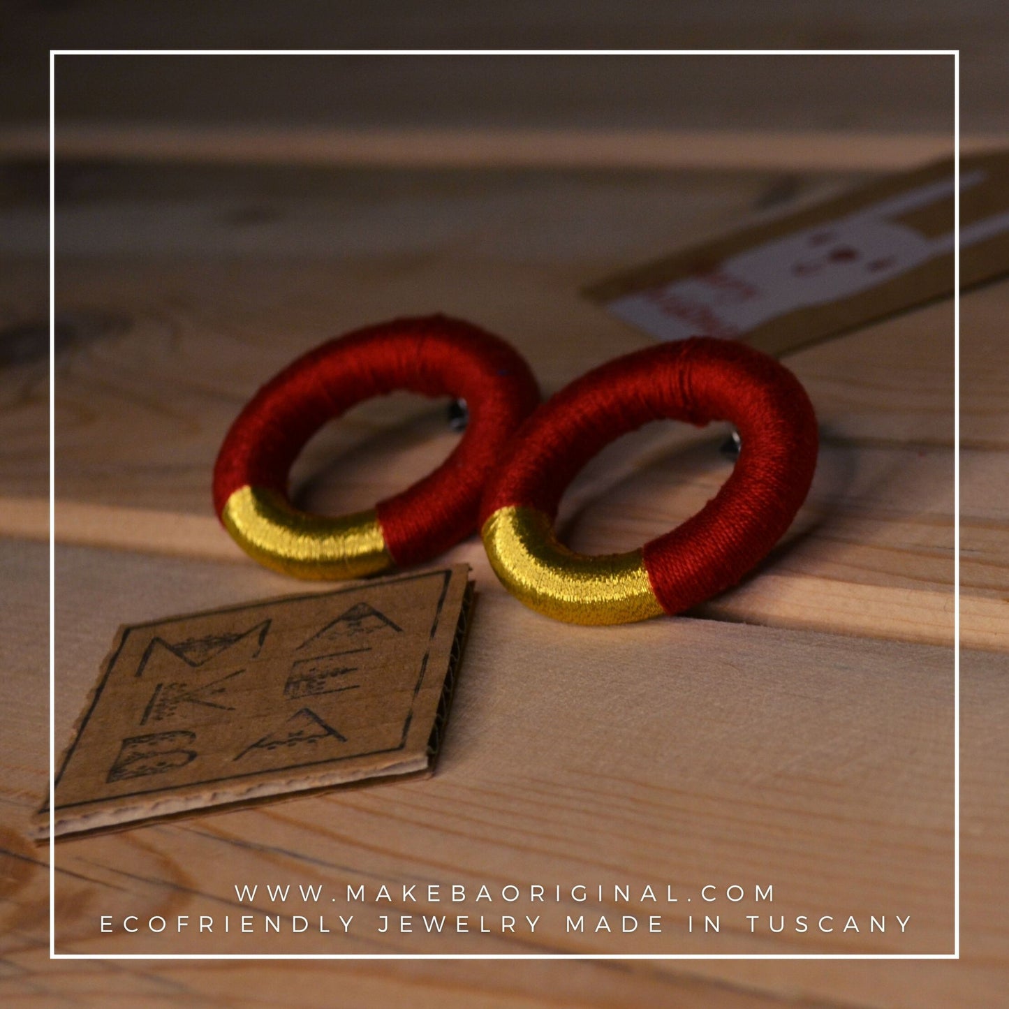 Orecchini Maxi - Borgogna oro gold