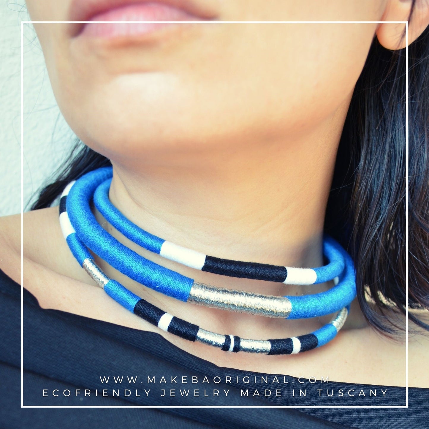 Girocollo Tri - Cairo - Blu Elettrico Argento Silver