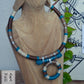 COLLANA ANTHEA  - BEIGE PETROLIO CASTAGNA