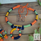 COLLANA ANTHEA  - ARANCIO BLU SALVIA ZAFFERANO