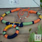COLLANA ANTHEA  - ARANCIO BLU SALVIA ZAFFERANO