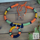 COLLANA ANTHEA  - ARANCIO BLU SALVIA ZAFFERANO