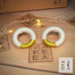 Orecchini Maxi - Bianco oro gold