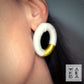 Orecchini Maxi - Bianco oro gold