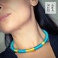 Collarino singolo - Verde petrolio Gold Oro