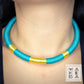 Collarino singolo - Verde petrolio Gold Oro